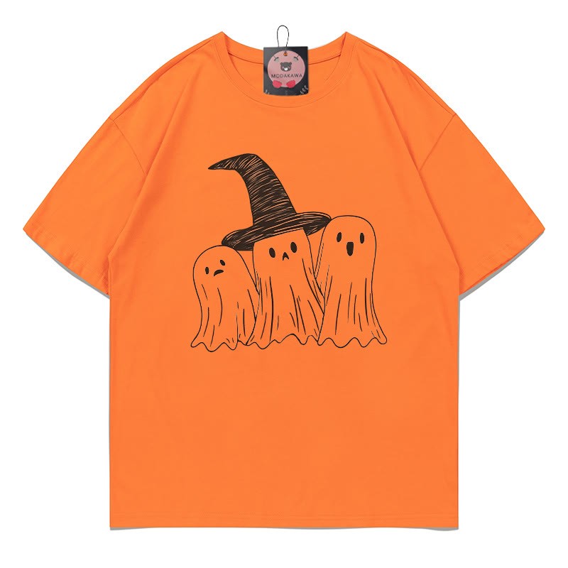 T-Shirt mit Geisterprint - Orange - 5XL - image 4