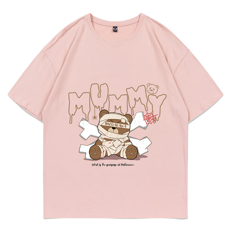 MODAKAWA MUMIE Bär Grafik T-Shirt - Pink - 5XL - image 2