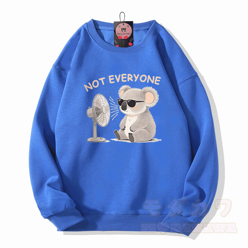 NICHT JEDER Koala-Grafik Modakawa Unisex-Sweatshirt - Königsblau - 5XL - image 3
