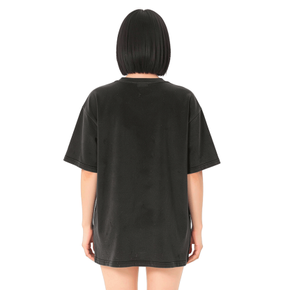 Modakawa Unisex Vintage Washed T-Shirt mit Raucherbrillen-Katzenmotiv - image 4