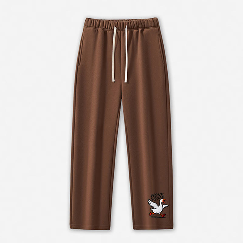 HONK SQUAD Running Goose Graphic Freizeithose - Brown - 5XL - image 10
