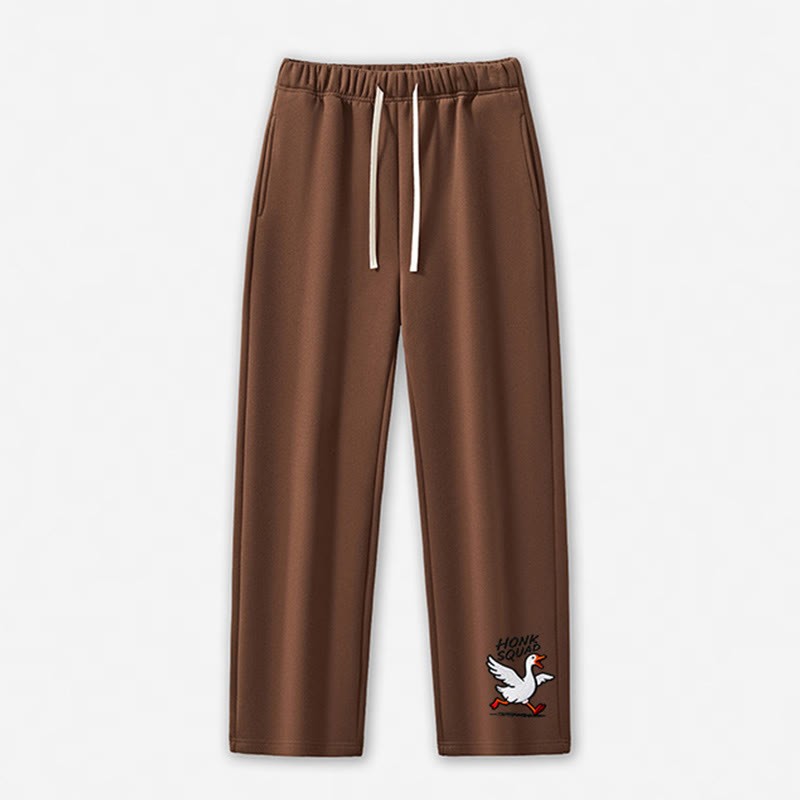HONK SQUAD Running Goose Graphic Freizeithose - Brown - 5XL - image 10