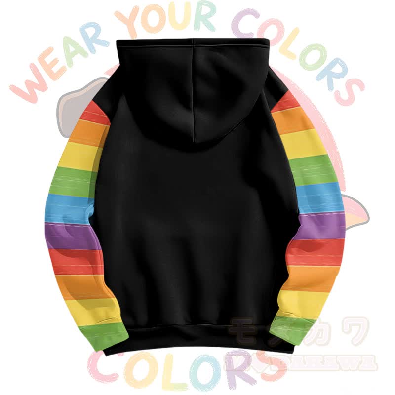 Zeig deine Farben! Modakawa Pullover-Hoodie mit Regenbogenwelpen-Motiv - image 3