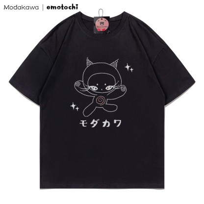MODAKAWA X emotochi Kitty Star Print T-Shirt - Black - 5XL - image 3
