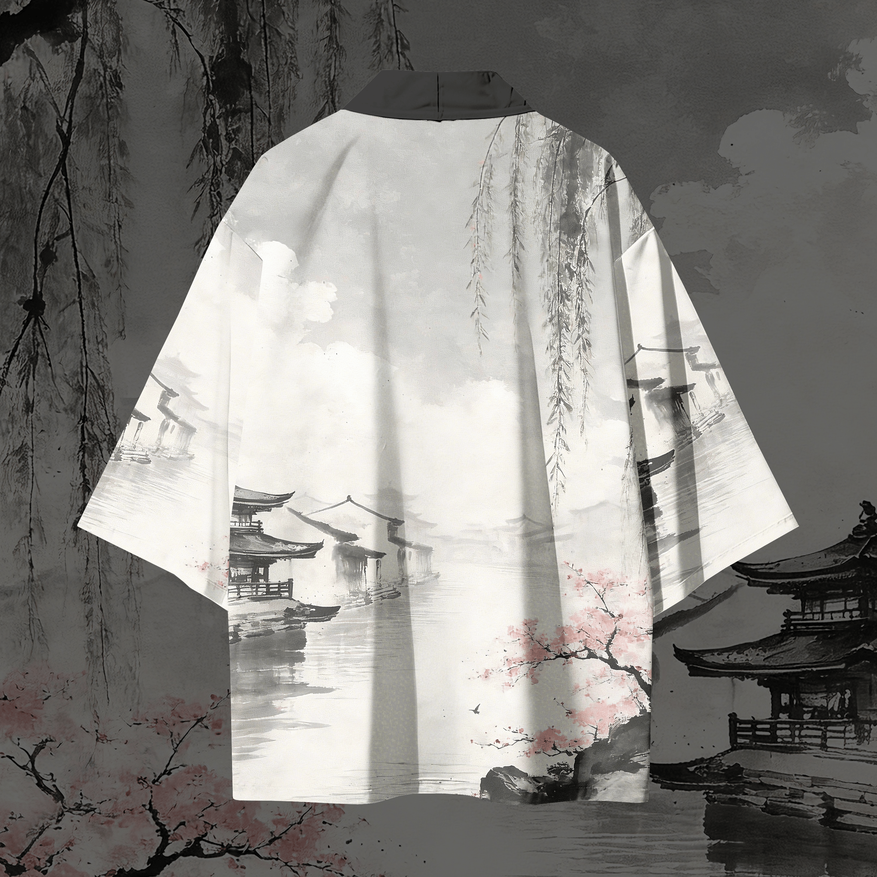 Vintage-Modakawa-Cardigan mit Grafikmuster, Kimono-Oberbekleidung - image 3
