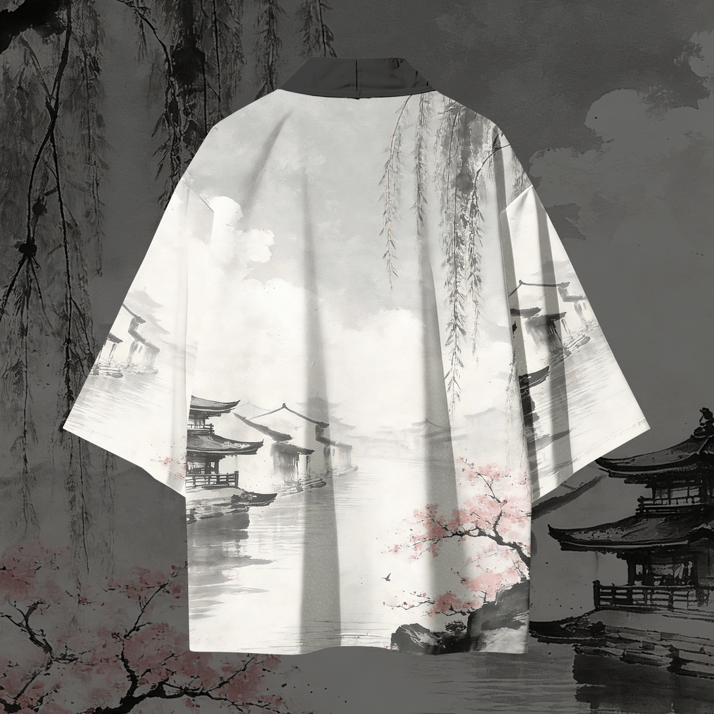 Vintage-Modakawa-Cardigan mit Grafikmuster, Kimono-Oberbekleidung - image 3
