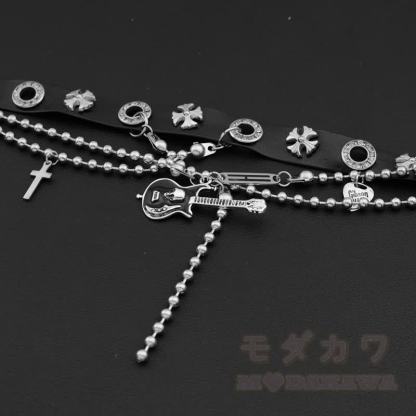 Gothic Gitarren-Kreuz-Choker-Halskette - image 5
