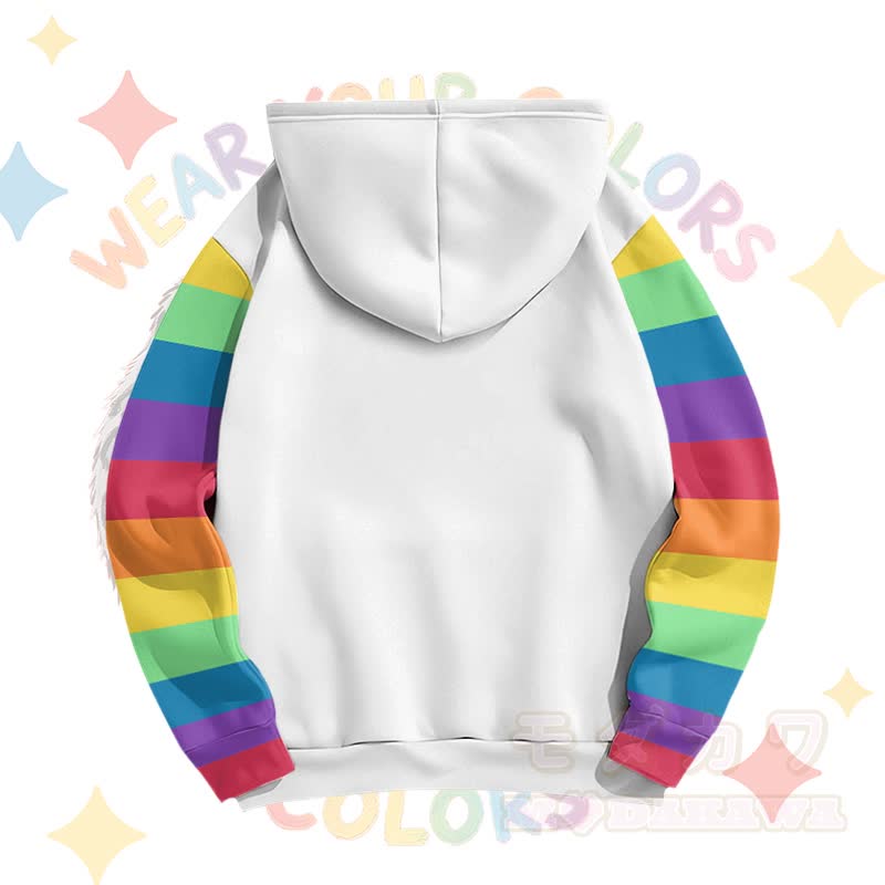 Zeig deine Farben! Modakawa Pullover-Hoodie mit Regenbogen-Geparden-Modikation - image 4