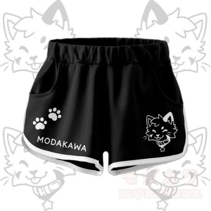 Kitty Graphic Crop Tank Sport Top Shorts Bikini Modakawa Matching Outfit - Schwarze Shorts - 4XL - image 8