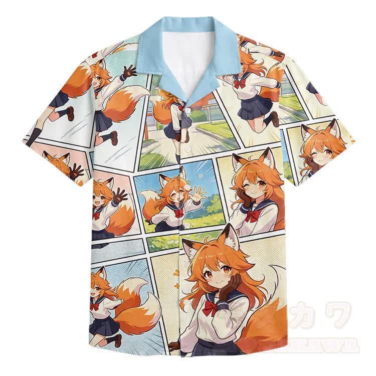 Modakawa-Shirt mit Anime-Print und passende Shorts - Mehrfarbiges Hemd - 5XL - image 8