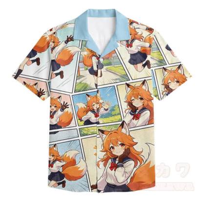 Modakawa-Shirt mit Anime-Print und passende Shorts - Mehrfarbiges Hemd - 5XL - image 8