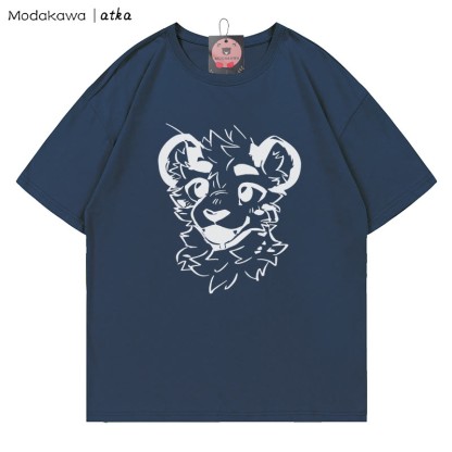 MODAKAWA X atka Cheeky Tiger Face Grafik-T-Shirt - Purplish Blue - 5XL - image 4