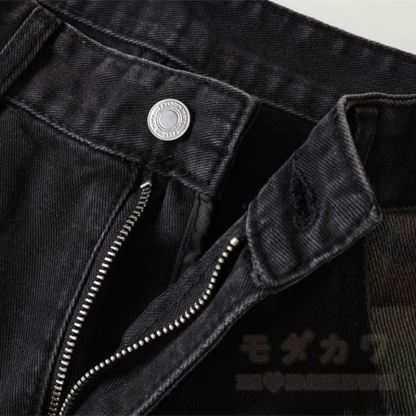 Vintage Camo-Jeans im Unisex-Streetwear-Stil mit lockerem Schlag - image 6