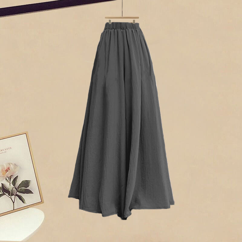 Gürtel, Strickpulloverkleid, weit geschnittene Hose, passender Rock - Pantskirt - XL - image 3