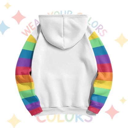 Zeig deine Farben! Modakawa Pullover-Hoodie mit Regenbogen-Cape-Katzenmotiv - image 4