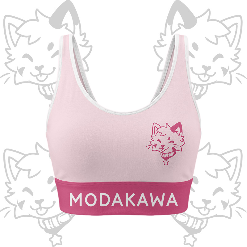 Kitty Graphic Crop Tank Sport Top Shorts Bikini Modakawa Matching Outfit - Pink Top - 5XL - image 5