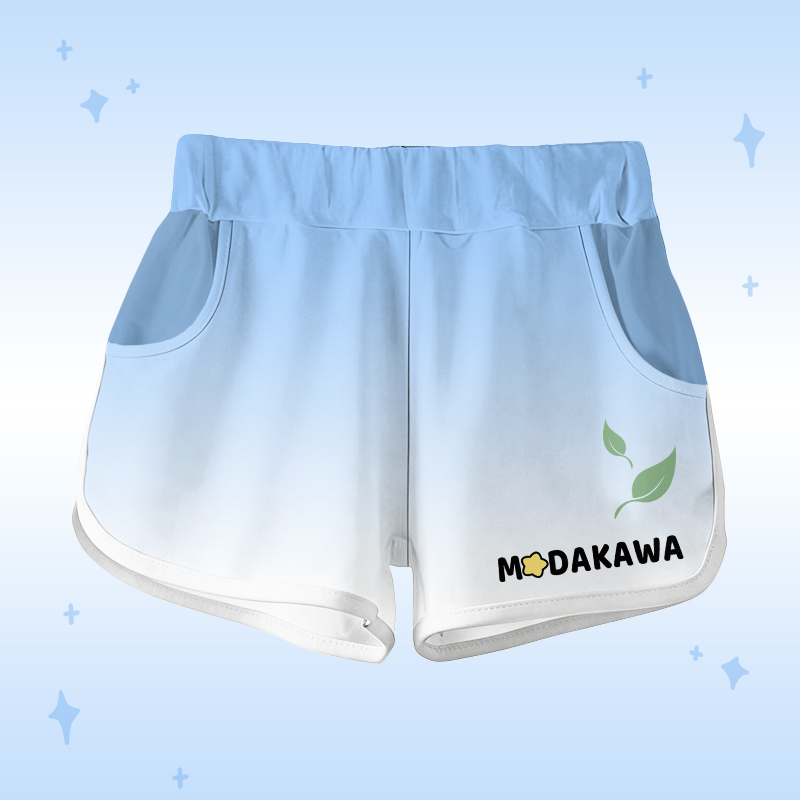 T-Shirt mit Koala-Farbverlauf, Shorts mit Buchstaben-Grafik von Modakawa (passendes Outfit) - Blue  Shorts - 5XL - image 8