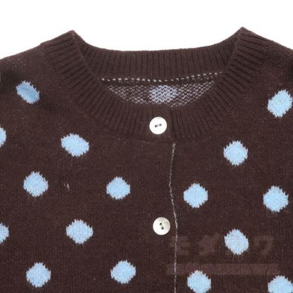 Vintage-Strickjacke mit langen Ärmeln und Polka-Dots - image 7