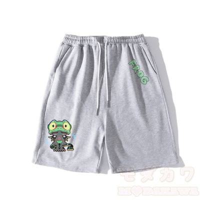 Lustige Shorts mit Frosch-Grafik und dunkler Ästhetik - Grau - 5XL - image 4