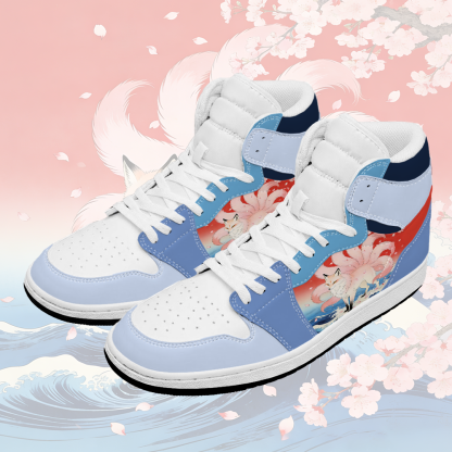 Modakawa High Top Canvas Schuhe mit neunschwänzigem Fuchs-Motiv - Blue - 48 - image 3