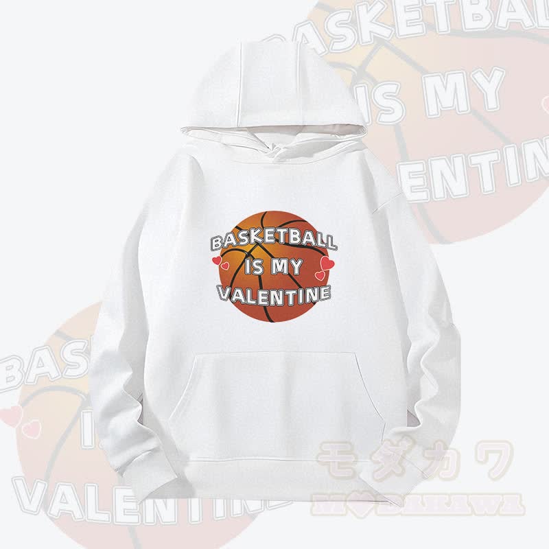 MODAKAWA BASKETBALL IS MY VALENTINE Grafik-Hoodie (schwer) - Weiß - 2XL - image 3