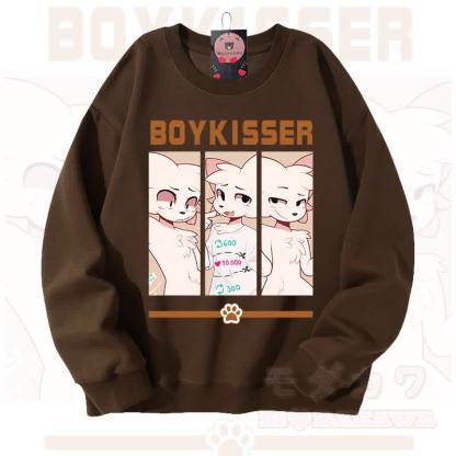 MODAKAWA X zarckets BOYKISSER Fuchs-Grafik Unisex-Sweatshirt - Braun - 3XL - image 11