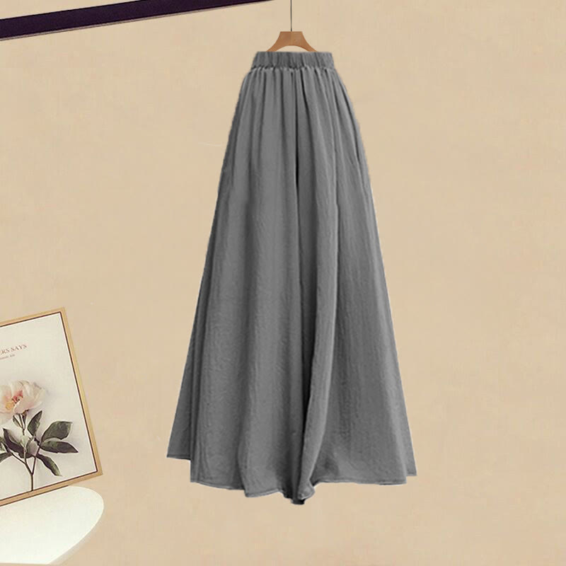 Wickelmantel mit V-Ausschnitt, weite Hose, passender Rock - Pantskirt - XL - image 3