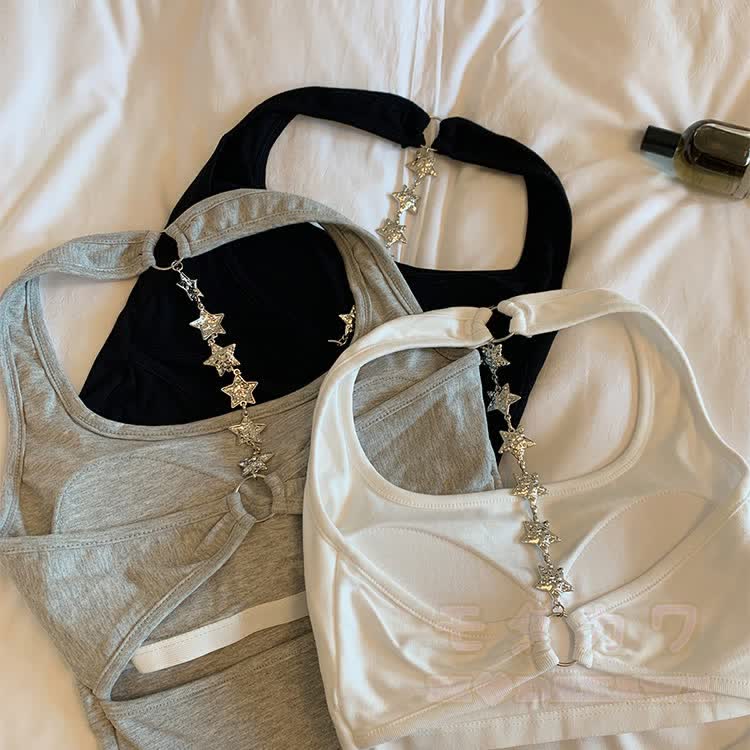 Sternenketten-Rückenfreies Halter-Crop-Top - image 9