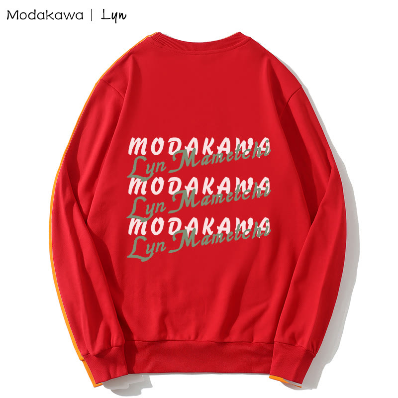 MODAKAWA X Lyn COLLISION COURSE Sweatshirt mit rundem Kragen und Kitty-Girl-Print - image 6