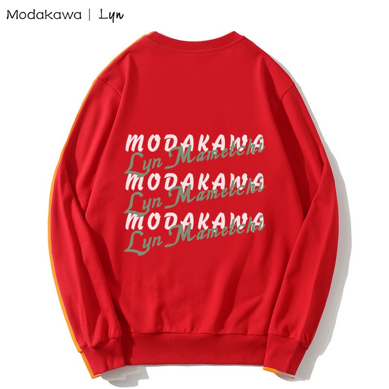 MODAKAWA X Lyn COLLISION COURSE Sweatshirt mit rundem Kragen und Kitty-Girl-Print - image 6