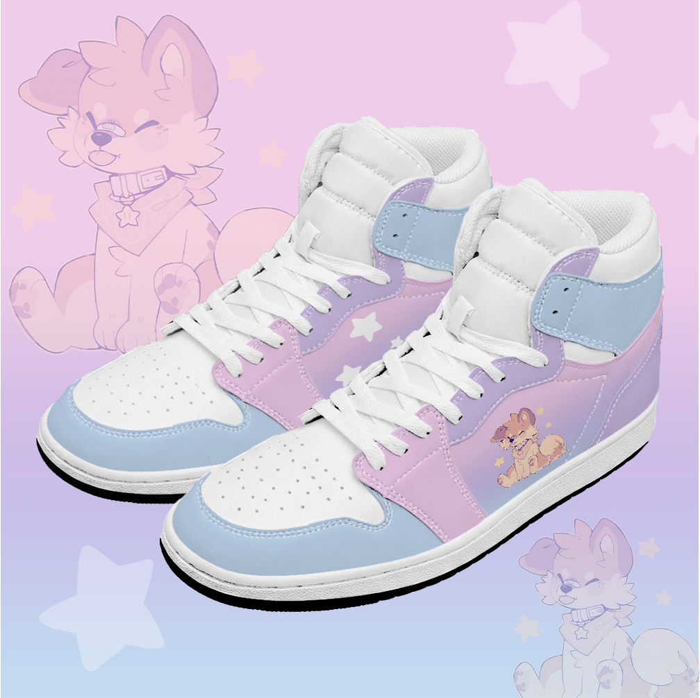 MODAKAWA X popipeko Puppy Graphic High Top Canvas Schuhe - Purple - 48 - image 4