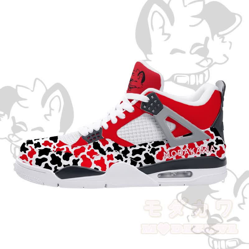 MODAKAWA X popipeko Puppy Camo Graphic Schnür-Sportschuhe mit Luftpolsterung - Rot - 48 - image 5