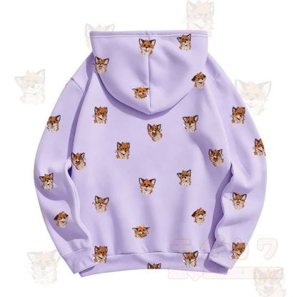 MODAKAWA Kapuzenpullover mit Cartoon-Fuchs-Allover-Print - image 10