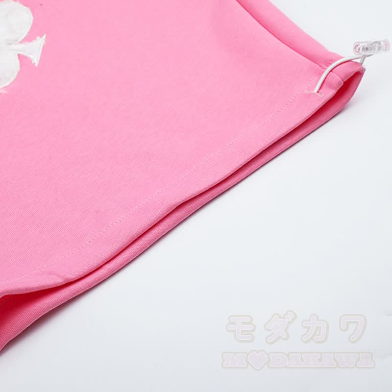 Hochwertiges, strapazierfähiges Set aus zweiteiligem Set: T-Shirt mit Polka-Dot-Stickerei und weit geschnittener Hose. - image 16