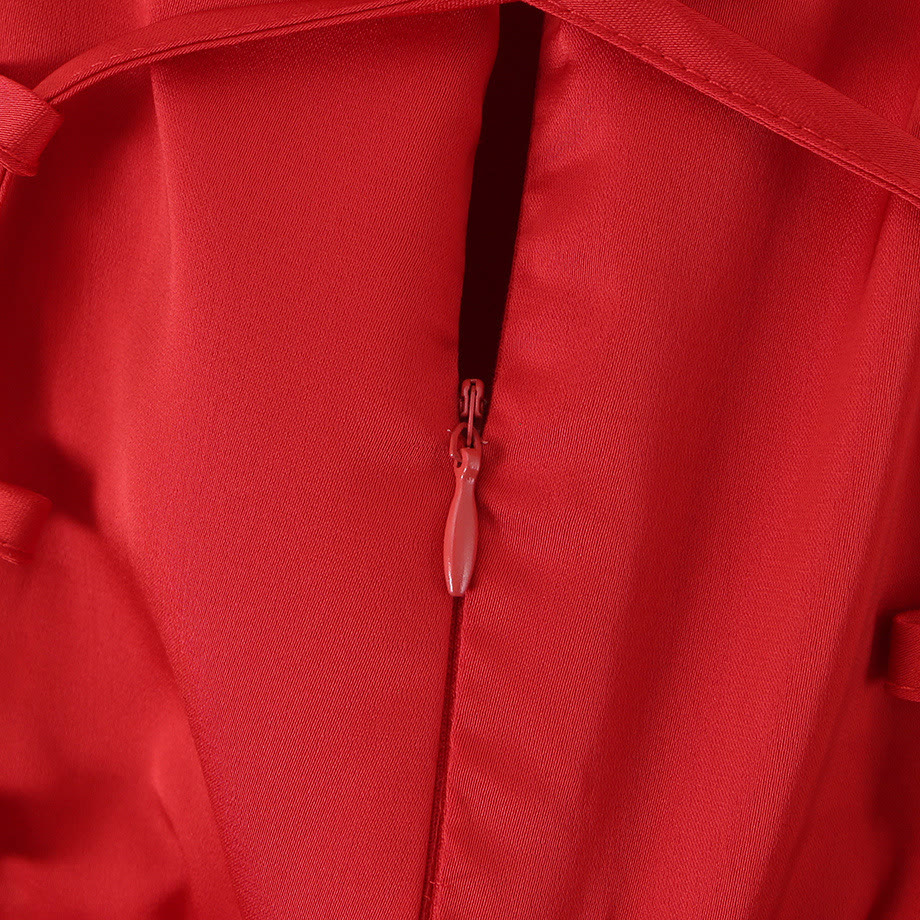 Kleid mit eckigem Ausschnitt und Stäbchen in der Taille - image 5