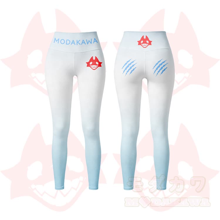 MODAKAWA X TiramisuRat Rat Graphic Gradient Sport-BH-Top Leggings passendes Outfit - Blaue Leggings - 5XL - image 7