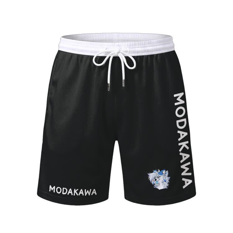 MODAKAWA X Space Wink Barker Graphic Herren-Sport-T-Shirt, Shorts mit Kordelzug und passendem Outfit - Black Shorts - 5XL - image 11