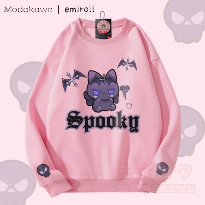 MODAKAWA X emiroll Devil Kitty Graphic Unisex Sweatshirt - Rosa - 5XL - image 3