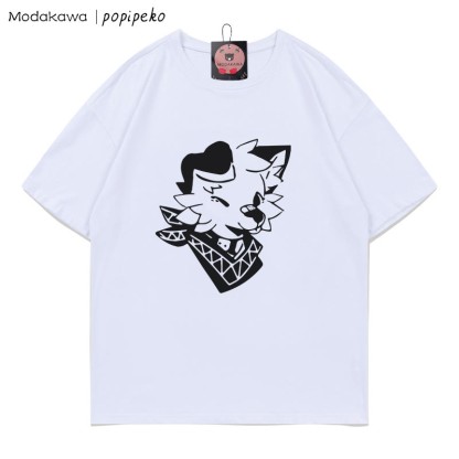 MODAKAWA X popipeko Welpenprint T-Shirt - White - 5XL - image 3