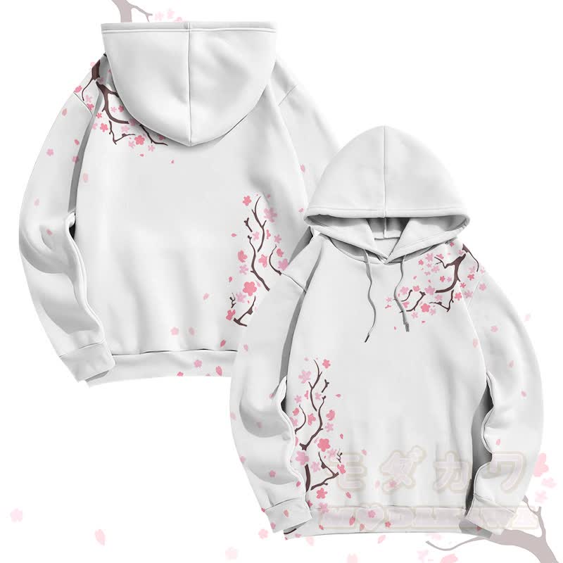 Sakura Graphic Modakawa Gradient Pullover Hoodie - Weiß - 6XL - image 4
