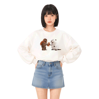PUNCH Lustiges Affen-Kugelfisch-Modakawa-Sweatshirt - image 2