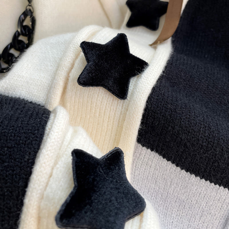 Pullover mit Farben -Stern und zerrissener Tasche - image 5