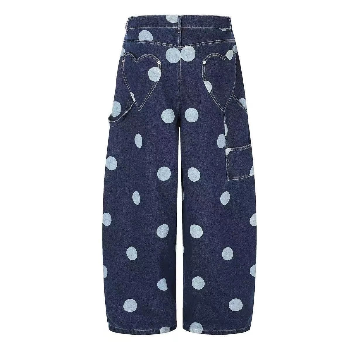 Vintage Jeans mit großen Polka-Dots - image 6