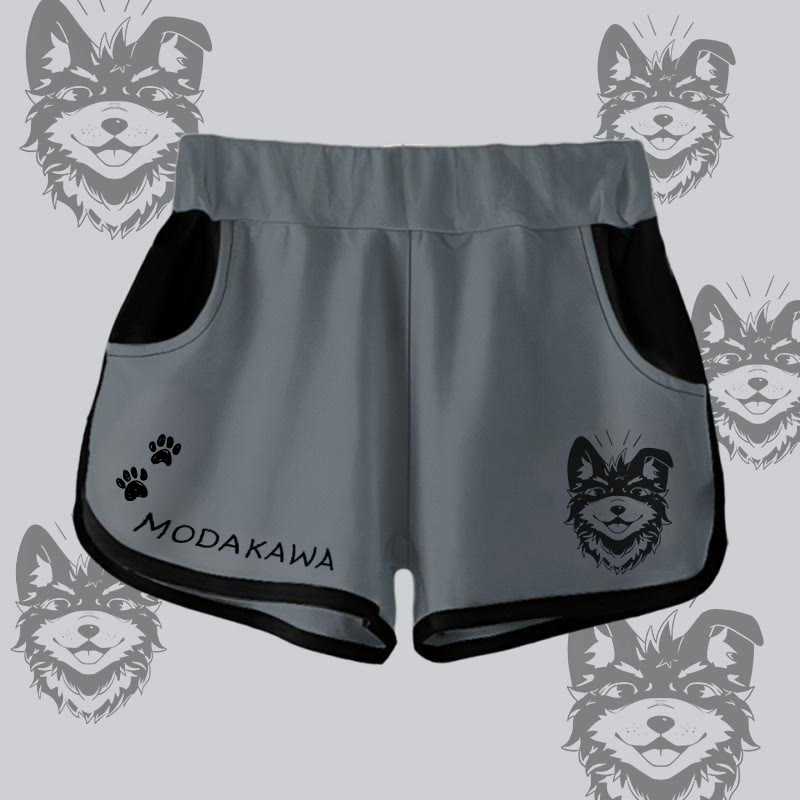 MODAKAWA Gradient Smiling Koda Graphic Shorts - Dark Grey - 5XL - image 7