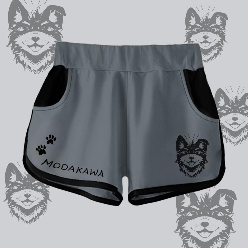 MODAKAWA Gradient Smiling Koda Graphic Shorts - Dark Grey - 5XL - image 7