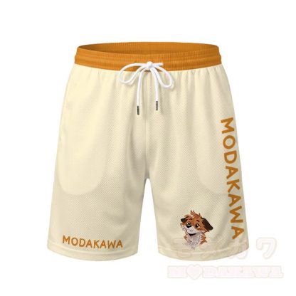 MODAKAWA X atka Fox Graphic Herren-Sport-T-Shirt mit Kordelzug und passender Shorts - Beige Shorts - 5XL - image 11