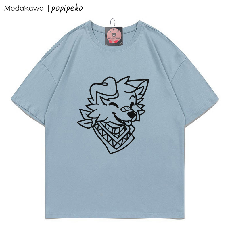 MODAKAWA X popipeko Welpenprint T-Shirt - Blue - 5XL - image 5