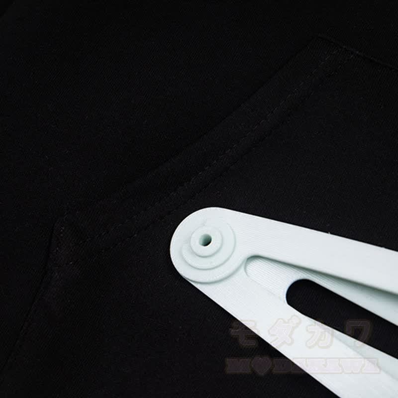 Hochwertiges, langlebiges Set aus Hoodie, Rock und Strasssteinen mit bunten Pins und Sternenmuster – zweiteilig - image 9