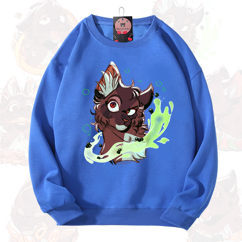 MODAKAWA X aridarchen Fox Graphic Unisex Sweatshirt - Blau - 3XL - image 7