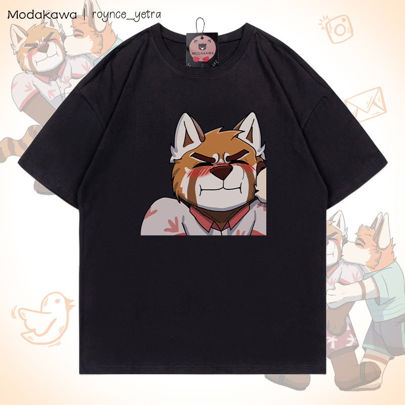 MODAKAWA X roynce_yetra Anderson Kisses Felipe Grafik-T-Shirt - Black A - 5XL - image 8